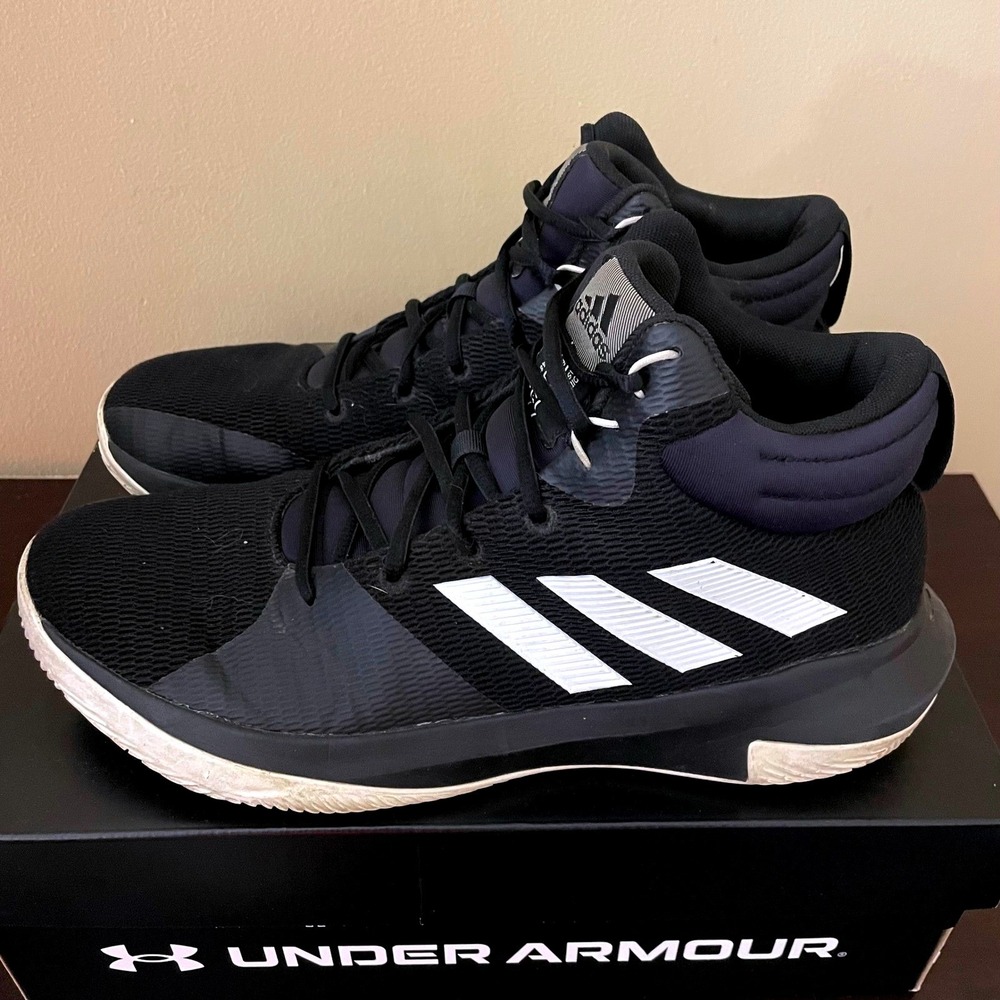 Adidas Pro Elevate 2018‎ Mens Basketball Shoes Black White AP9831 Size 10